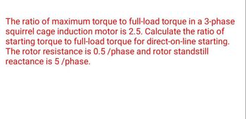 What is the difference between maximum torque and full load torque