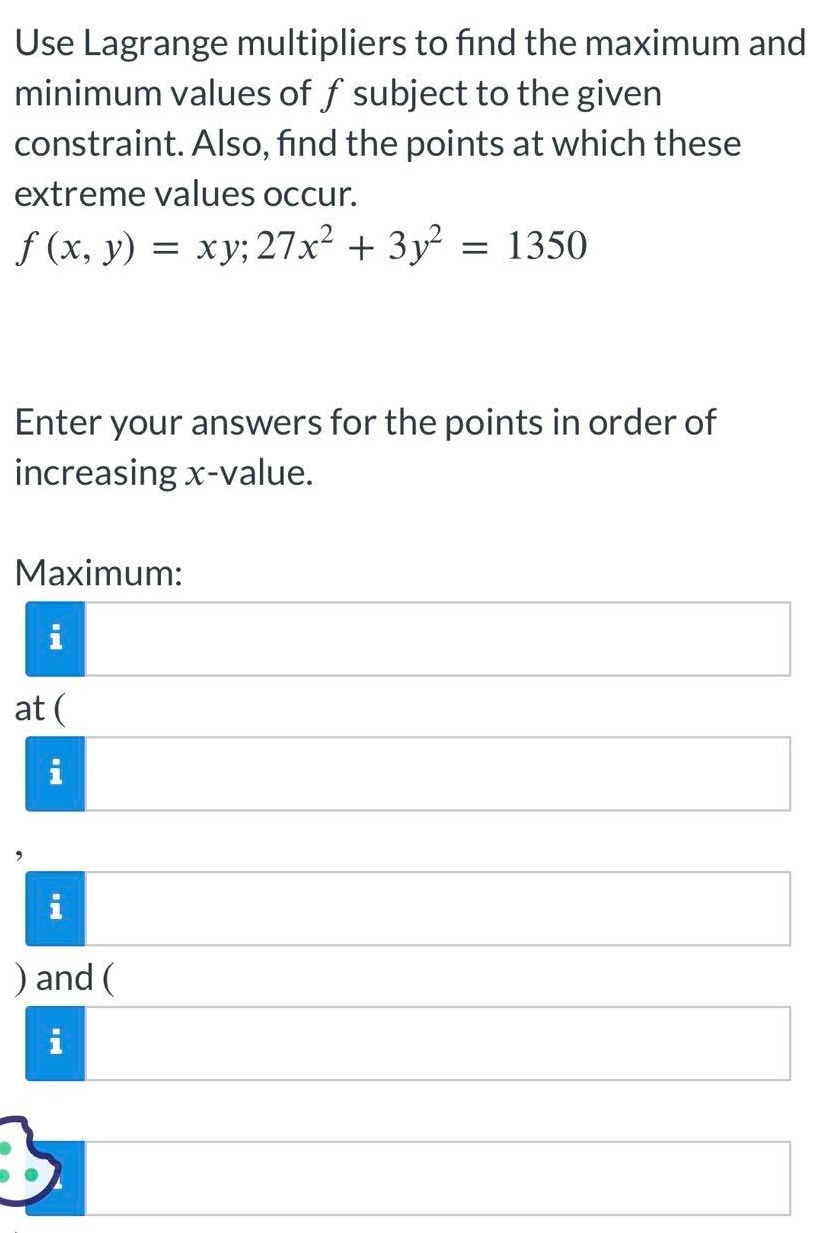 Lagrange Multiplier Calculator