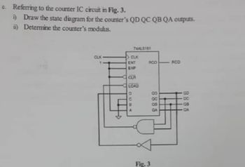 Answered: C. Referring To The Counter IC Circuit… | Bartleby