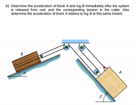 Answered: (ii) Determine the acceleration of… | bartleby