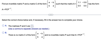 Answered Find an invertible matrix P and a bartleby