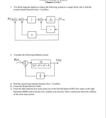 Answered: 2- Consider the following feedback…