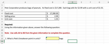 Answered: Pete Corporation produces bags of… | bartleby