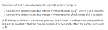 Answered: Computers A And B Can Independently… | Bartleby