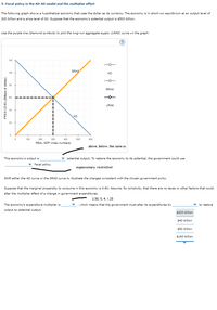 Answered: 5. Fiscal policy in the AD-AS model and… | bartleby