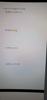 Find (z- w) + 2E0.
