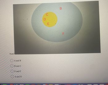 Nots?
3.070
A and B
B and C
E and F
A and D
C
D
E
B