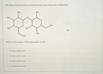 Answered: The Disaccharide Below Is Formed From… | Bartleby