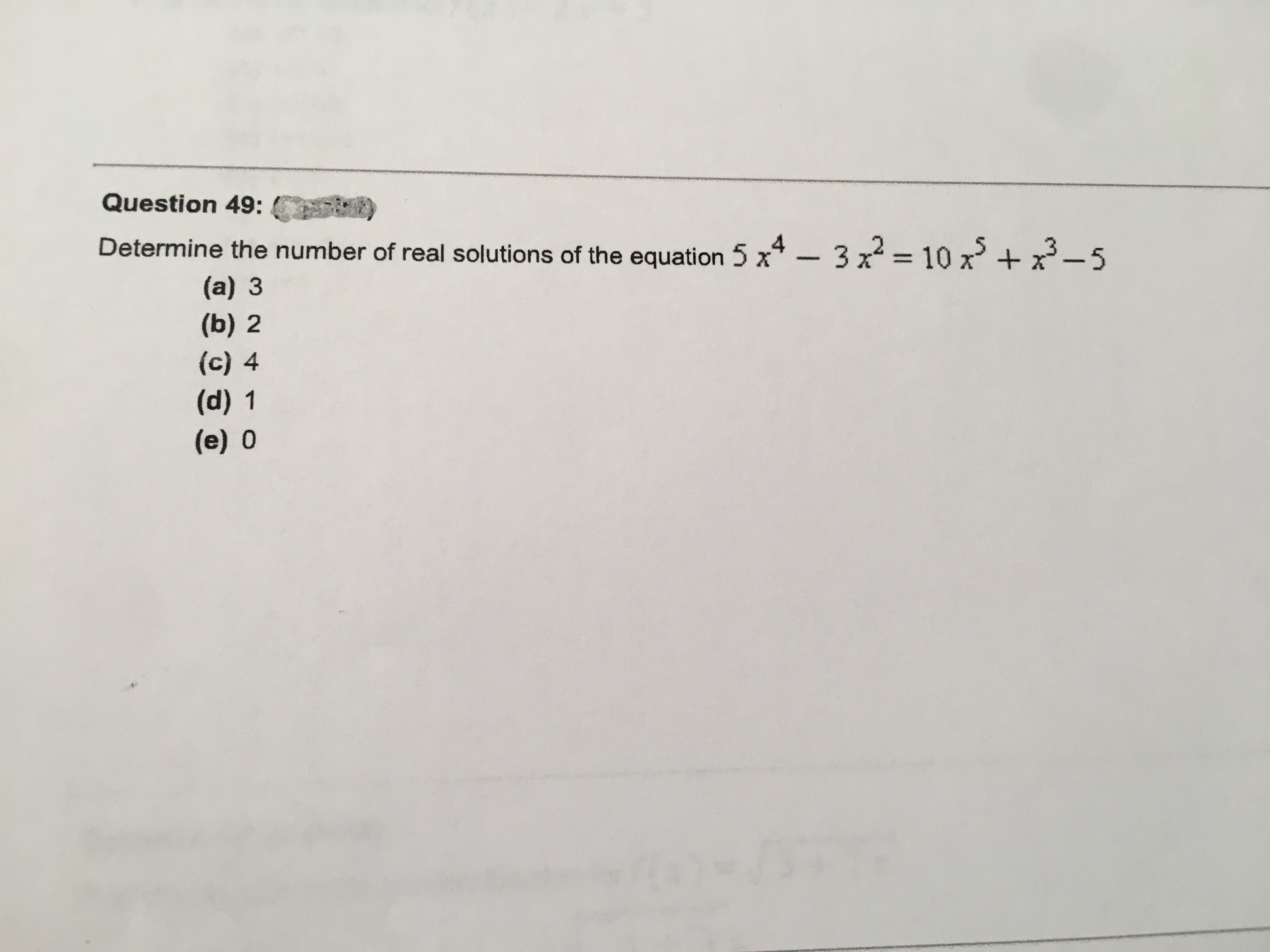 Answered: Determine the number of real solutions… | bartleby