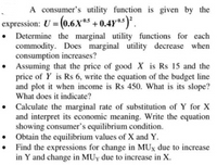 marginal rate of substitution of x for y