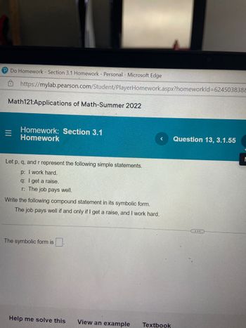 Solved Let p and q represent the following simple