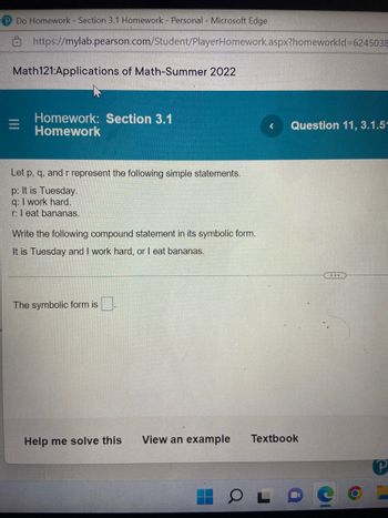 Solved Let p and q represent the following simple