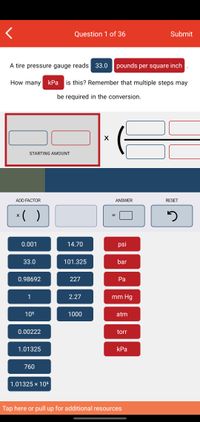 Tyre pressure kpa clearance conversion