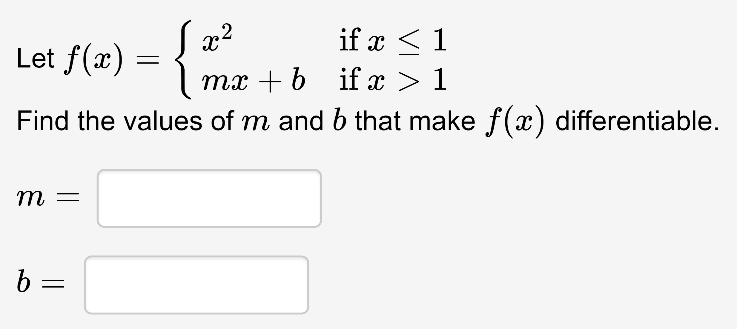 Answered: If X1 Let F(x) Mx B If X > 1 Find The… | Bartleby