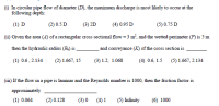 (1) In circular pipe flow of diameter (D), the maximum discharge is most likely to occur at the
following depth:
(1) D
(2) 0.5 D
(3) 2D
(4) 0.95 D
(5) 0.75 D
(ii) Given the area (4) of a rectangular cross sectional flow = 3 m², and the wetted perimeter (P) is 5 m
then the hydraulic radius (Ra) is.
and conveyance (K) of the cross section is
(1) 0.6 , 2.134
(2) 1.667, 15
(3) 1.2, 1.068
(4) 0.6, 1.5
(5) 1.667, 2.134
(ii) If the flow in a pipe is laminar and the Reynolds number is 1000, then the friction factor is
approximately
(1) 0.064
(2) 0.128
(3) 0
(4) 1
(5) Infinity
(6) 1000
