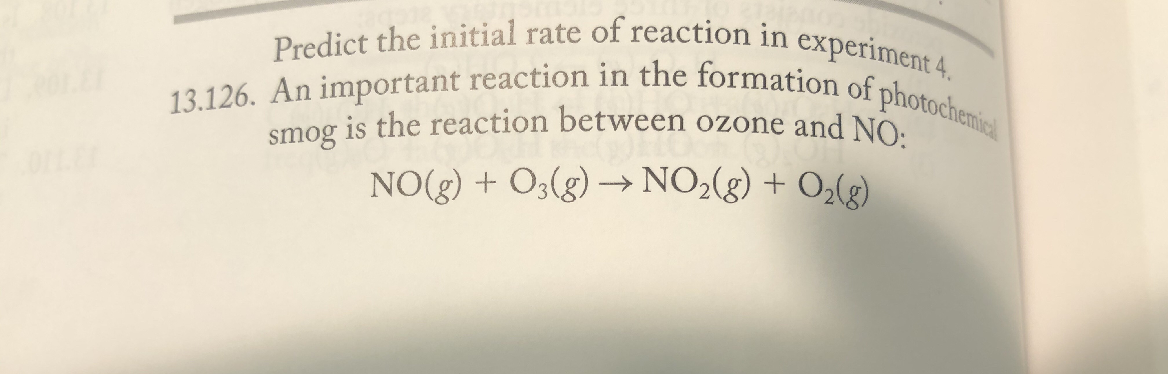 predict the initial rate of reaction in experiment 4