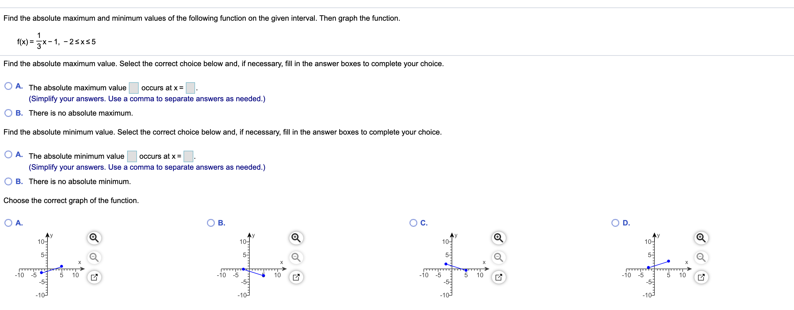 Answered Find The Absolute Maximum And Minimum Bartleby