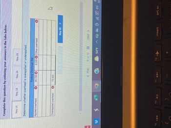 *
f9
Complete this question by entering your answers in the tabs below.
Req 1A
Applied overhead
9144
Reg 1B
Determine whether overhead is overapplied or underapplied.
Factory Overhead-Star
85,700 x
Overapplied overhead
f10
7 9
Req 2A
76.400
f11
Reg 26
9,300 Other overhead
< Prev 6 of 10 E
f12
94°F
+
Reg 18
Next >
24
insert
4
ADREZE «»)
prt sc
8