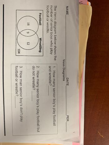 Answered: The Venn Diagram Below Shows The Number… | Bartleby