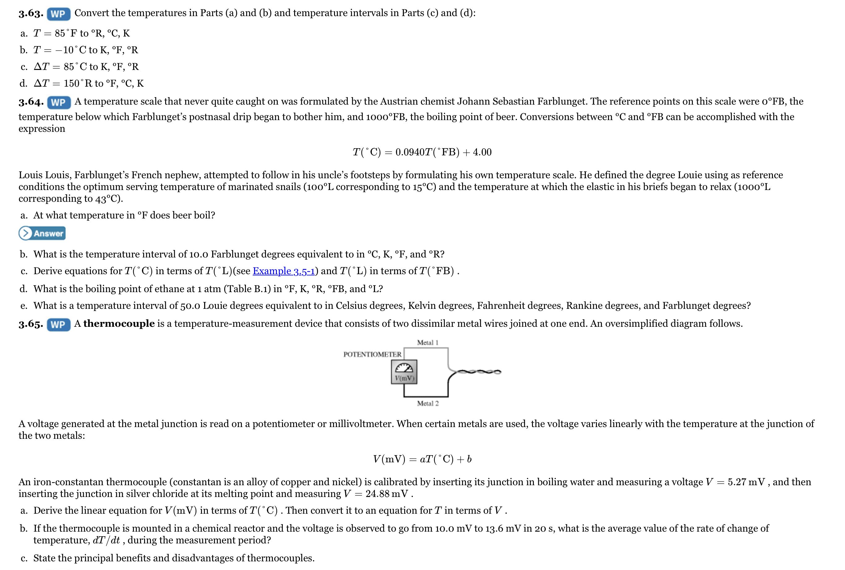 Answered: 3.63. WP Convert the temperatures in…