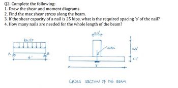 Answered: Q2. Complete the following: 1. Draw the… | bartleby