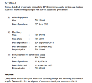 Answered: Teenee Sdn.Bhd, Prepares Its Accounts… | Bartleby