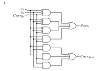 Answered: 1. Yi Carry; Sum; Carry:+1 | bartleby