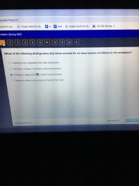 y.com/Player/2#
result for sio...
G Image result for sit..
avsi
G Image result for h &..
GA-GSE Biology-E.
a
ystems Spring 2021
4
6
9
10
Which of the following distinguishes why farms account for so many injuries of children in the workplace?
O Farming is less regulated than other businesses.
O Farming is a heavy machinery-intensive business.
O Farming is approached as a whole family business.
O Farming is often run by people acting free from rules.
Save and Exit
Nexi
Mark this and.tetum
