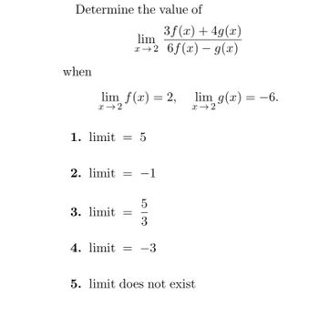 Answered: Determine the value of when 3f(x) +… | bartleby