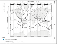 West (W)
Lines of Longitude
East (E)
180 W
150 W
120 W
90 W
60 W
30 W
30 Е
60 E
90 E
120 E
150 E
180 E
Eurasian Plate
60 N
60 N
North American Plate
30 N
30 N
Arabian Plate
Pacific Plate
Caribbean Plate
Indian, Plate
Pacific Plate
Cocos Plate
African Plate
Nazca Plate
Australian Plate
South Américan Plate
30 S
30 S
60 S
60 S
Antarctic Plate
180 W
150 W
120 W
90 W
60 W
30 W
30 Е
60 E
90 E
120 E
150 E
180 E
LEGEND:
Sample Earthquake Epicenter Plot
Location:
Depth of Earthquake (km)
= 25 km (Shallow)
Latitude degrees = 45 N
Longitude degress = 60 W
%3D
NAME:
ID
LAB:
Lines of Latitude
South (S)
PLATE BOUNDARY MAP
This map is adapted from Dietmar Mueller, Univ. of Sydney
