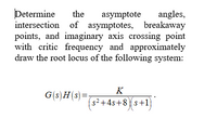 Answered: Determine Intersection Of Asymptotes,… | Bartleby