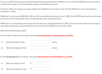 Answered: On June 1, 2023, Oriole Company And… | Bartleby