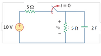 t = 0
ww
|10 V
(+
Vo
52
2 F
