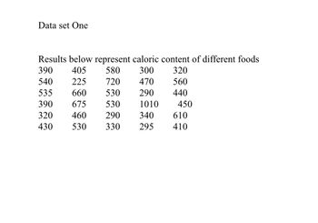 Answered: Data Set One Results Below Represent… | Bartleby