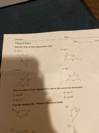 Find the value of 2024 each trigonometric ratio