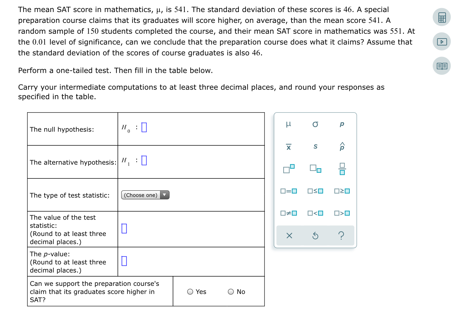 Answered The mean SAT score in mathematics, µ,… bartleby