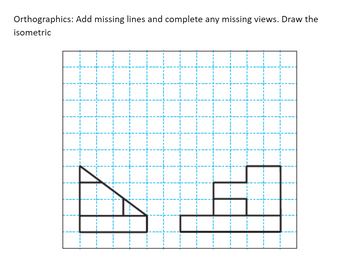 Answered: Orthographics: Add missing lines and… | bartleby