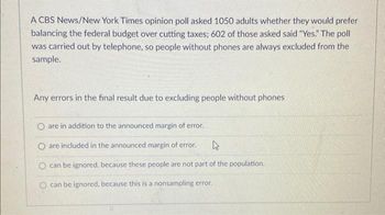 Answered: Any Errors In The Final Result Due To… | Bartleby