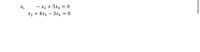 - x3 + 5x4 = 0
X2 + 4x3 – 3x4 = 0
X1
