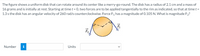 **Problem Description:**

The figure shows a uniform disk that can rotate around its center like a merry-go-round. The disk has a radius of 2.1 cm and a mass of 16 grams and is initially at rest. Starting at time \( t = 0 \), two forces are to be applied tangentially to the rim as indicated, so that at time \( t = 1.3 \) s the disk has an angular velocity of 260 rad/s counterclockwise. Force \( F_1 \) has a magnitude of 0.105 N. What is magnitude \( F_2 \)?

**Diagram Explanation:**

- The diagram shows a disk with two forces, \( \vec{F_1} \) and \( \vec{F_2} \), applied tangentially and in opposite directions.
- \( F_1 \) is directed counterclockwise and \( F_2 \) is directed clockwise.
- The forces are indicated by arrows, showing their direction of application on the rim of the disk.

**Solution Input:**

- Input box for the value of \( F_2 \).
- Dropdown menu to select the unit of measurement (e.g., Newtons, for force).