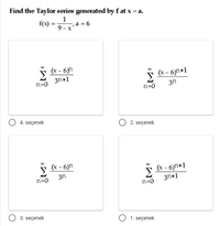 Answered: Find The Taylor Series Generated By F… | Bartleby