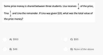 Answered: Some Prize Money Is Shared Between… | Bartleby