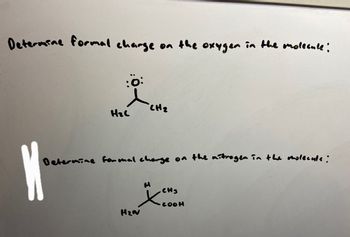 Answered: Determine formal charge on the oxygen… | bartleby