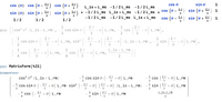 ## Matrix Multiplication and Transformation

### Original Matrix Components

The matrices involved here represent transformations using trigonometric functions and constants. They appear to be part of calculations in electrical engineering, possibly related to inductance and angular relationships.

#### Components

1. **Trigonometric Functions:**
   - \( \cos(\Theta) \)
   - \( \sin(\Theta) \)
   - \( \cos(\Theta - \frac{2\pi}{3}) \)
   - \( \sin(\Theta - \frac{2\pi}{3}) \)
   - \( \cos(\Theta + \frac{2\pi}{3}) \)
   - \( \sin(\Theta + \frac{2\pi}{3}) \)

2. **Inductance Components:**
   - \(L_{is} + L_{ms}\)
   - \(-\frac{1}{2}L_{ms}\)

### Initial Matrix

The initial interaction is shown through two separate matrices being multiplied:

- **First Matrix:**

  \[
  \begin{bmatrix}
  \cos(\Theta) & \cos(\Theta - \frac{2\pi}{3}) & \cos(\Theta + \frac{2\pi}{3}) \\
  \sin(\Theta) & \sin(\Theta - \frac{2\pi}{3}) & \sin(\Theta + \frac{2\pi}{3}) \\
  \frac{1}{2} & \frac{1}{2} & \frac{1}{2}
  \end{bmatrix}
  \]

- **Second Matrix:**

  \[
  \begin{bmatrix}
  L_{is} + L_{ms} & -\frac{1}{2}L_{ms} & -\frac{1}{2}L_{ms} \\
  -\frac{1}{2}L_{ms} & L_{is} + L_{ms} & -\frac{1}{2}L_{ms} \\
  -\frac{1}{2}L_{ms} & -\frac{1}{2}L_{ms} & L_{is} + L_{ms}
  \end{bmatrix}
  \]

### Resulting Matrix

The multiplication of these matrices results in a new matrix represented in MatrixForm:

\[
\left(
\begin{