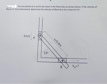 Answered: The Two Blocks At A And B Can Move In… | Bartleby