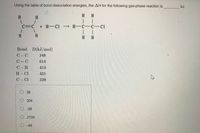 Answered Using the table of bond dissociation bartleby