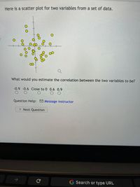 Answered: Here Is A Scatter Plot For Two… | Bartleby