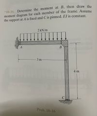 Answered: *10-16. Determine The Moment At B, Then… | Bartleby