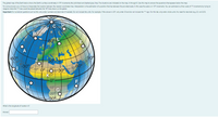 The global map of the Earth below shows the Earth's surface coordinates in 10° increments-the solid black and dashed grey lines. Five locations are indicated on the map, A through E. Use this map to answer the questions that appears below the map.
For some answers you will have to interpolate the location between the nearest coordinate lines. Interpolation is the estimation of a position that lies between the provided scale. In this case the scale is in 10° increments. You can estimate to a finer scale of 1° increments by trying to
imagine where the 1° lines would be placed between the 10° lines drawn on the globe.
Important: For numerical questions such as this, only enter numbers and decimals (if needed). Do not include the units. For example, if the answer is 33°, only enter 33 and do not include the "o" sign. For this lab, only enter whole units. No need for decimals (e.g. 22, not 22.5).
90
60°
60°
50
-30°,
90
80°
30°
20°i-
-0°.
-10°
-20
-30
What is the longitude of location H?
Answer:
