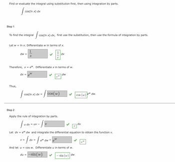 Answered: Step 3 Rewrite the integration in terms… | bartleby